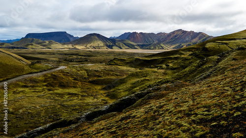 icelandic highlands on the way to landmannalaugar