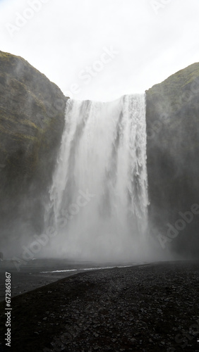 mighty skogafoss in southern iceland