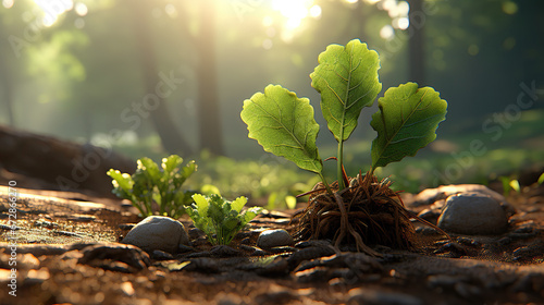 cabbages in garden, photorealistic marketing artwork photo