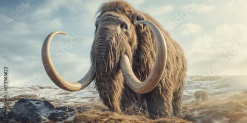 Stunning detail realistic mammoth depiction. © Lidok_L