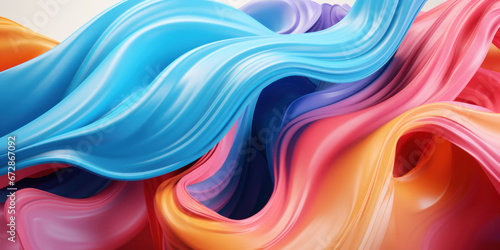 Wallpaper Mural Mesmerizing 3D artwork with dynamic colors creating a visual depth. Torontodigital.ca