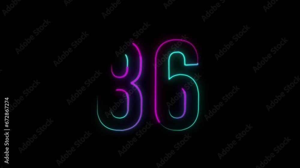 Neon number 86 with alpha channel, neon numbers Neon number 86 with alpha channel, neon numbers