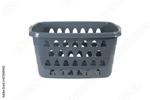 metal trash bin on transparent background