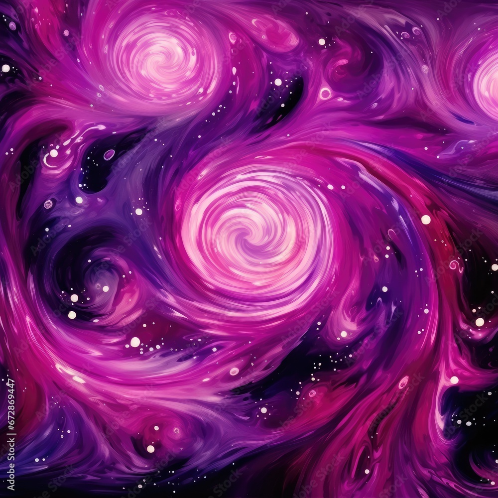A swirling galaxy of deep violet and radiant fuchsia stars A swirling galaxy of deep violet and radiant fuchsia stars