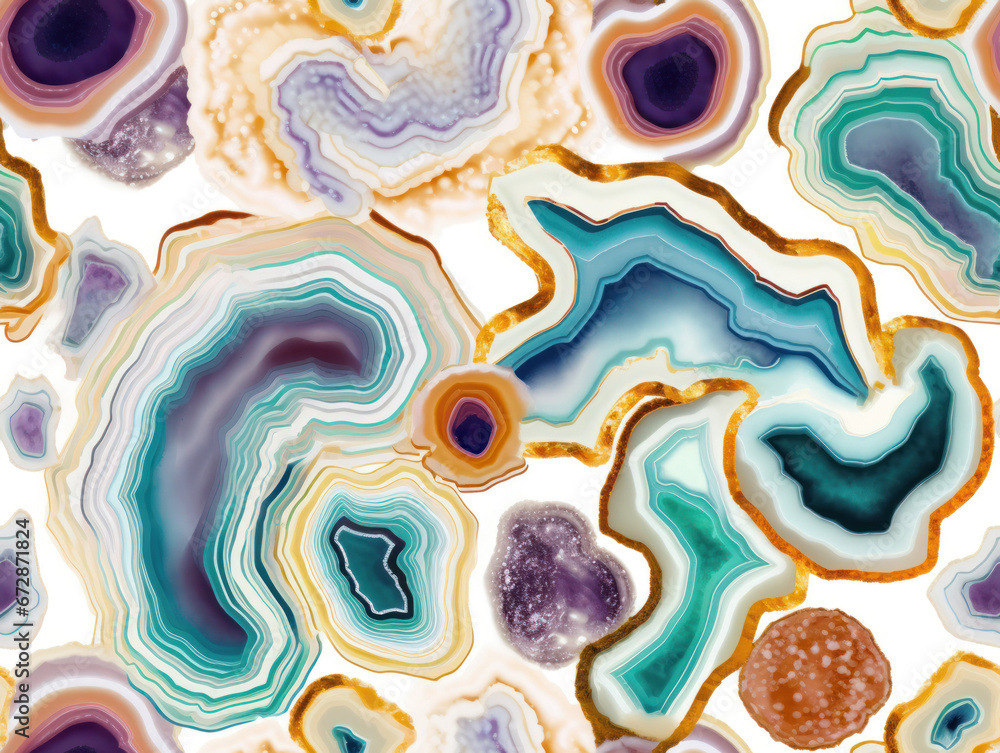 Seamless pattern of agate slices Seamless pattern of agate slices