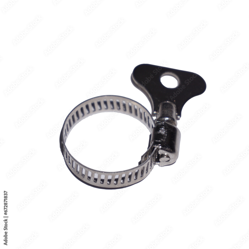 Obraz premium Hose clamp handle isolated with clipping path