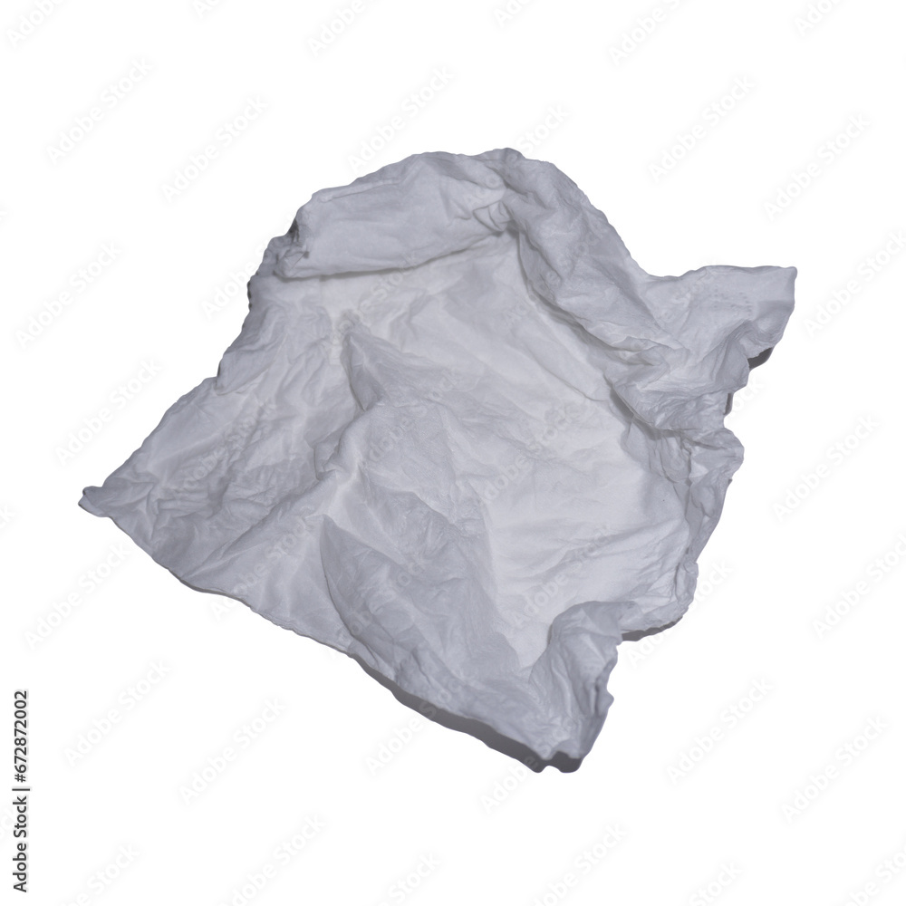 Tissue paper isolated with clipping path