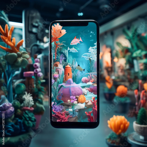 Playful 3D Aquatic Animals AR Filter