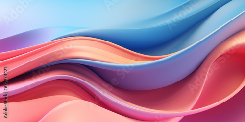 Elegant wavy formations of ribbons in a surreal 3D.