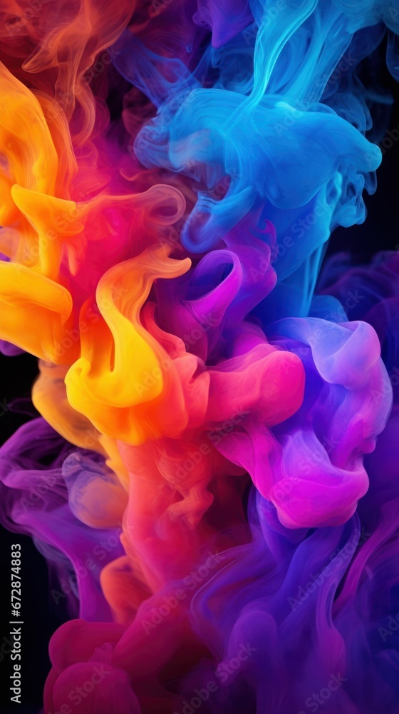 Beautiful Vivid Rainbow Color Liquid Smoke

