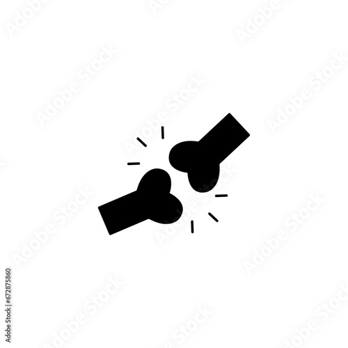 Arthritis knee joint pain concept line icon. Simple element illustration.Arthritis knee joint pain concept outline symbol design.