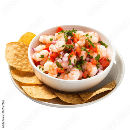 A Plate of Shrimp Ceviche a...