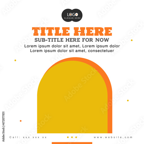 Social media lines banner photo frame, images frame for minimal vibes banners website, online store, oster, order, food and beverage, juice, fruit, colorful vector design element