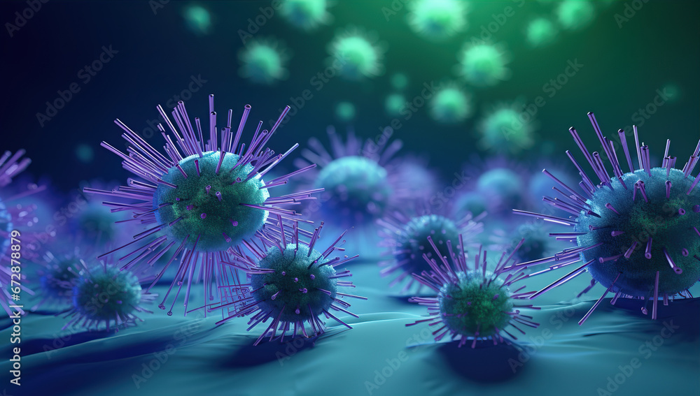 Realistic photo bacterium. Created with Generative AI Realistic photo bacterium. Created with Generative AI
