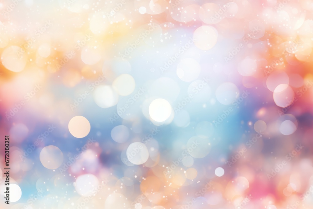 Cute abstract multicolor pastel pink glitter sparkle background. Soft blue, purple and white abstract gradient bokeh background