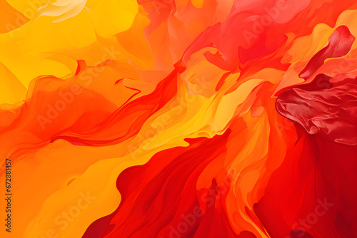Fiesta of Fiery Tones,with bright reds, oranges, and yellows blending,background,create a hot and lively atmosphere.Generative AI