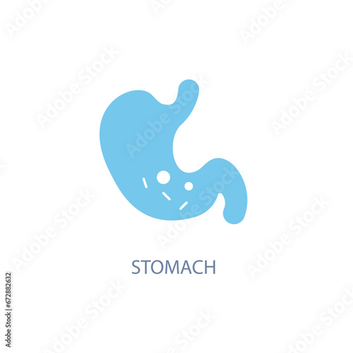 Stomach concept line icon. Simple element illustration.Stomach concept outline symbol design.