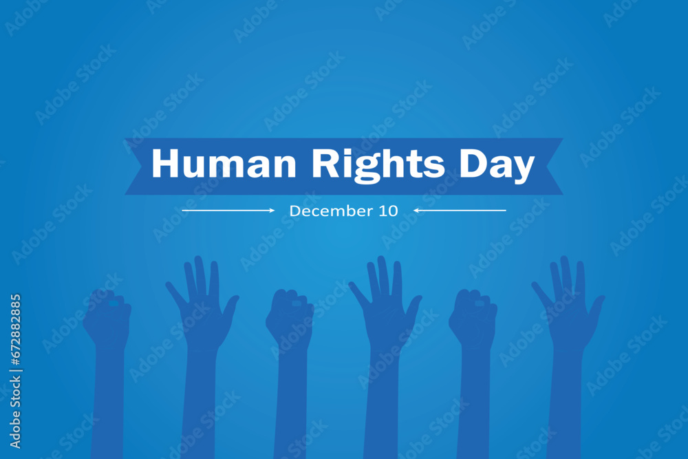 Fototapeta premium Human Rights Day background vector graphics