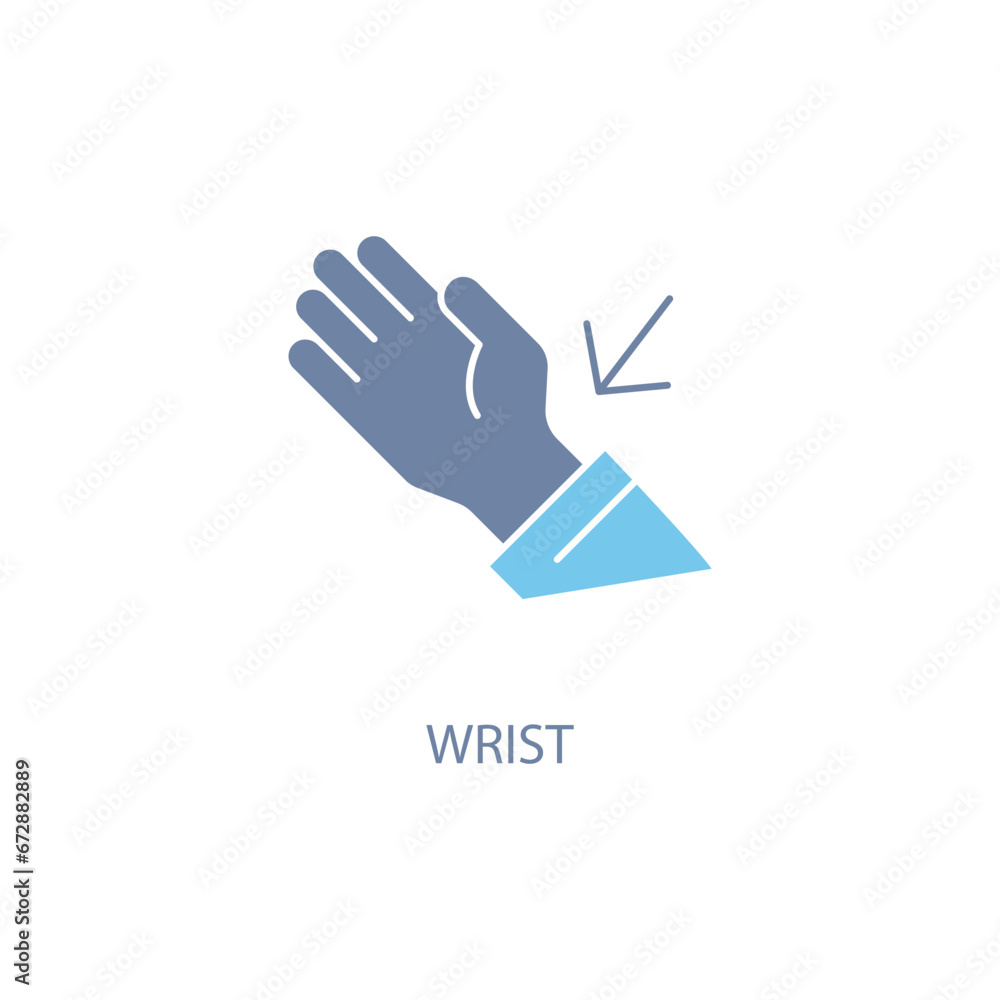 Human wrist pain concept line icon. Simple element illustration.Human wrist pain concept outline symbol design. Human wrist pain concept line icon. Simple element illustration.Human wrist pain concept outline symbol design.