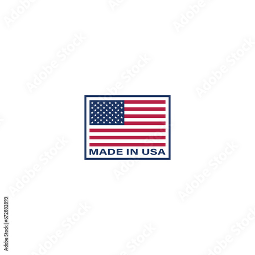 Made in USA label vector graphics