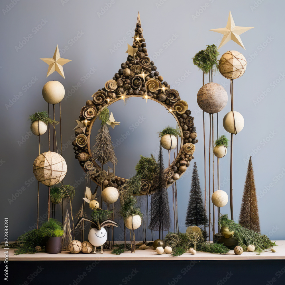 Fototapeta premium Sustainable Christmas Decoration