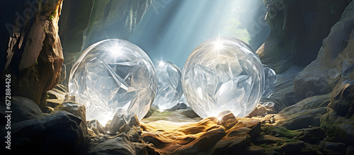 crystal orbs. AI generated.