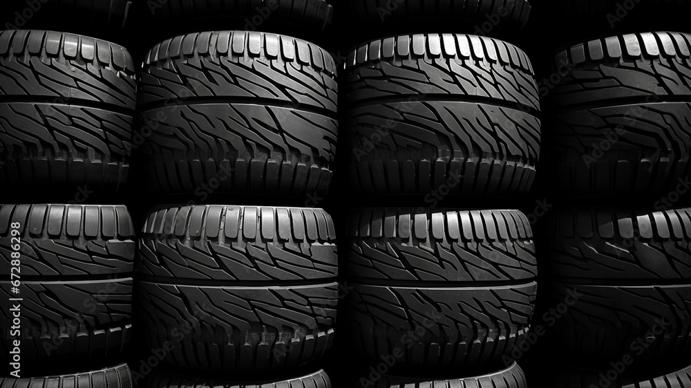 Close up of automotive tires texture background Close up of automotive tires texture background
