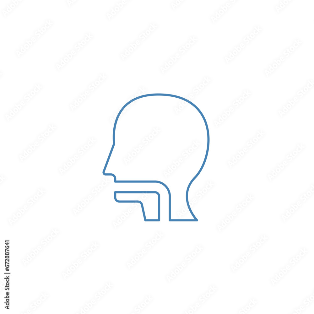 throat concept line icon. Simple element illustration. throat concept outline symbol design. throat concept line icon. Simple element illustration. throat concept outline symbol design.