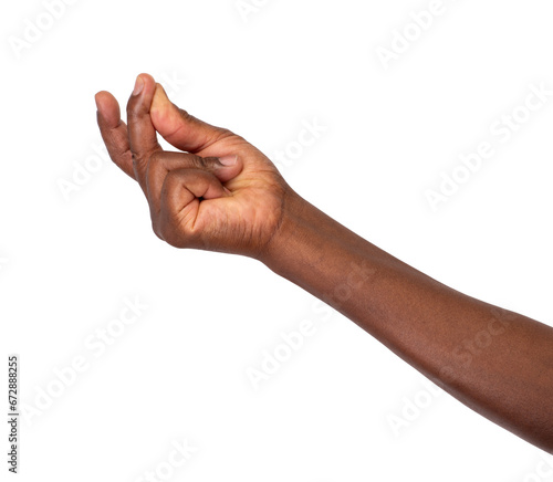 Quadro su tela Male hand snapping fingers isolated on white or transparent background