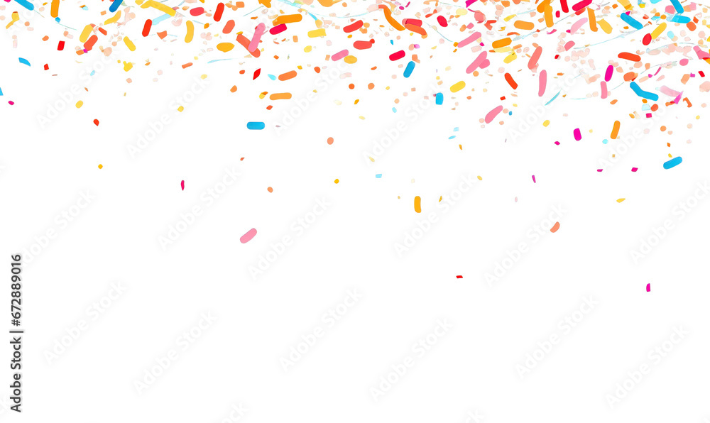 Colored Confetti and Serpentine png transparent Vector Illustration 