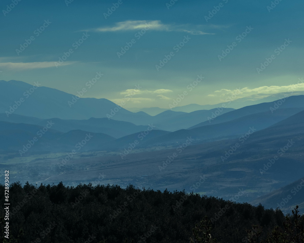 Naklejka premium Landscape ,mountain in sunset