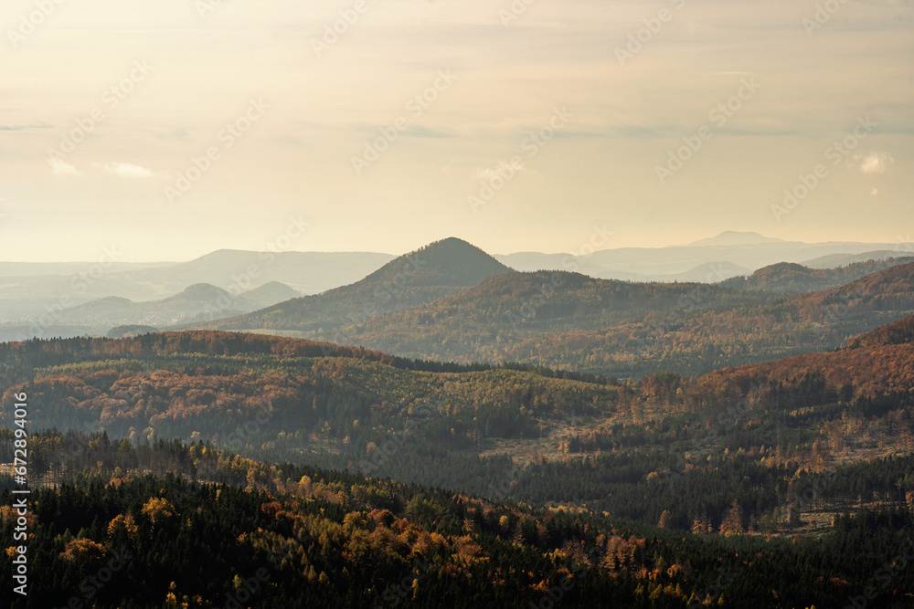 sunrise in the mountains, Zittauer Gebirge