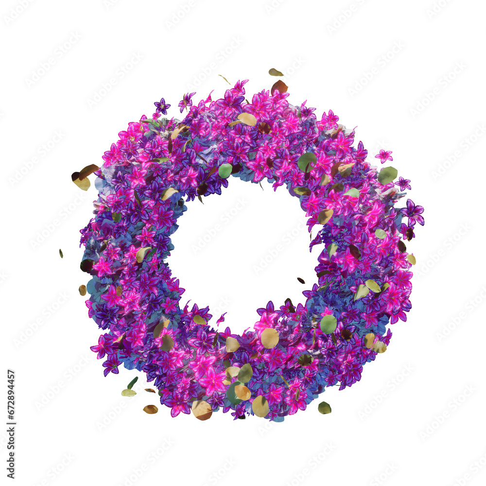 Spring wreath full of colorful flowers Spring wreath full of colorful flowers