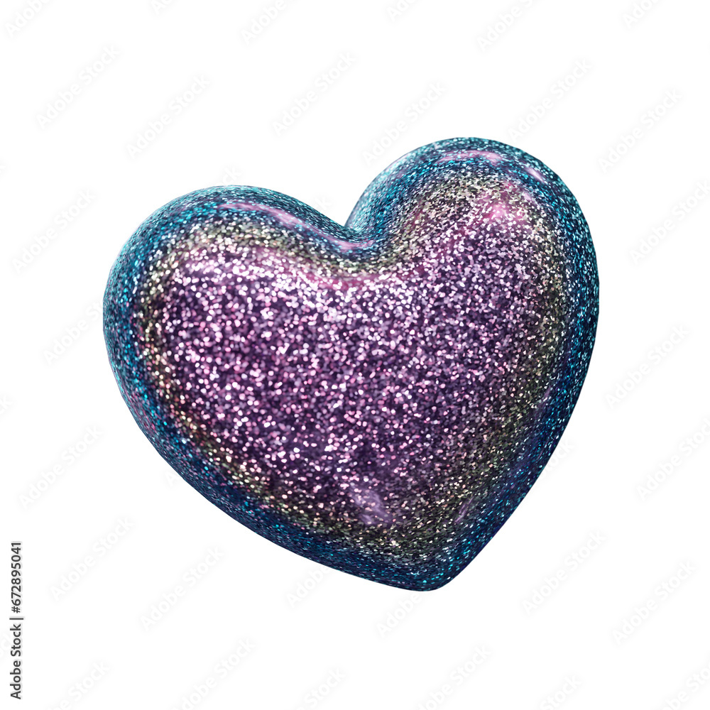 Heart glitter with flashes isolated on transparent background. Light heart for holiday cards, banners, invitations. Heart-shaped gold wire glow.