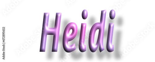 Heidi - pink color - female name - ideal for websites, emails, presentations, greetings, banners, cards, books, t-shirt, sweatshirt, prints, cricut, silhouette,

