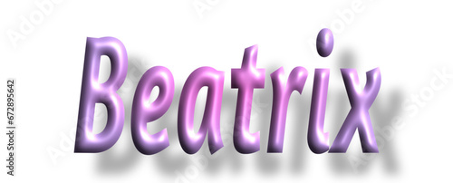 Beatrix - pink color - female name - ideal for websites, emails, presentations, greetings, banners, cards, books, t-shirt, sweatshirt, prints, cricut, silhouette,

