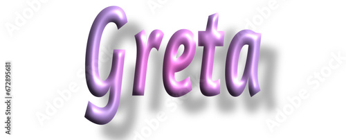 Greta - pink color - female name - ideal for websites, emails, presentations, greetings, banners, cards, books, t-shirt, sweatshirt, prints, cricut, silhouette,

