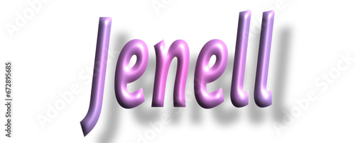 Jenell - pink color - female name - ideal for websites, emails, presentations, greetings, banners, cards, books, t-shirt, sweatshirt, prints, cricut, silhouette,