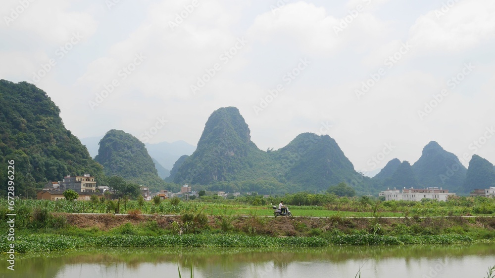 Scenic view of the Lang Son mountains