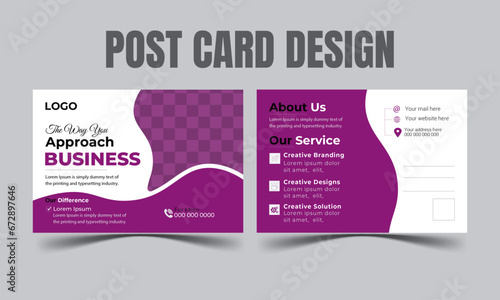 Corporate and modern postcard design template