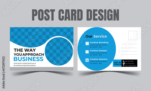 Corporate and modern postcard design template