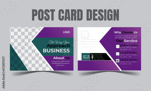 Corporate and modern postcard design template
