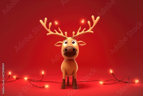 Cute Christmas Reindeer Tan...