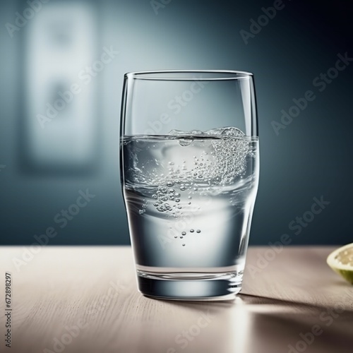 Quadro su tela Wassergalss wasser spritzend
