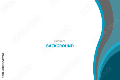 Blue wave modern background with white space for text and message. template design	