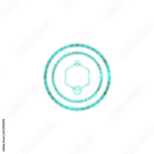 light blue magic incantation circle with fantasy sighns spell (ID: 672900695)