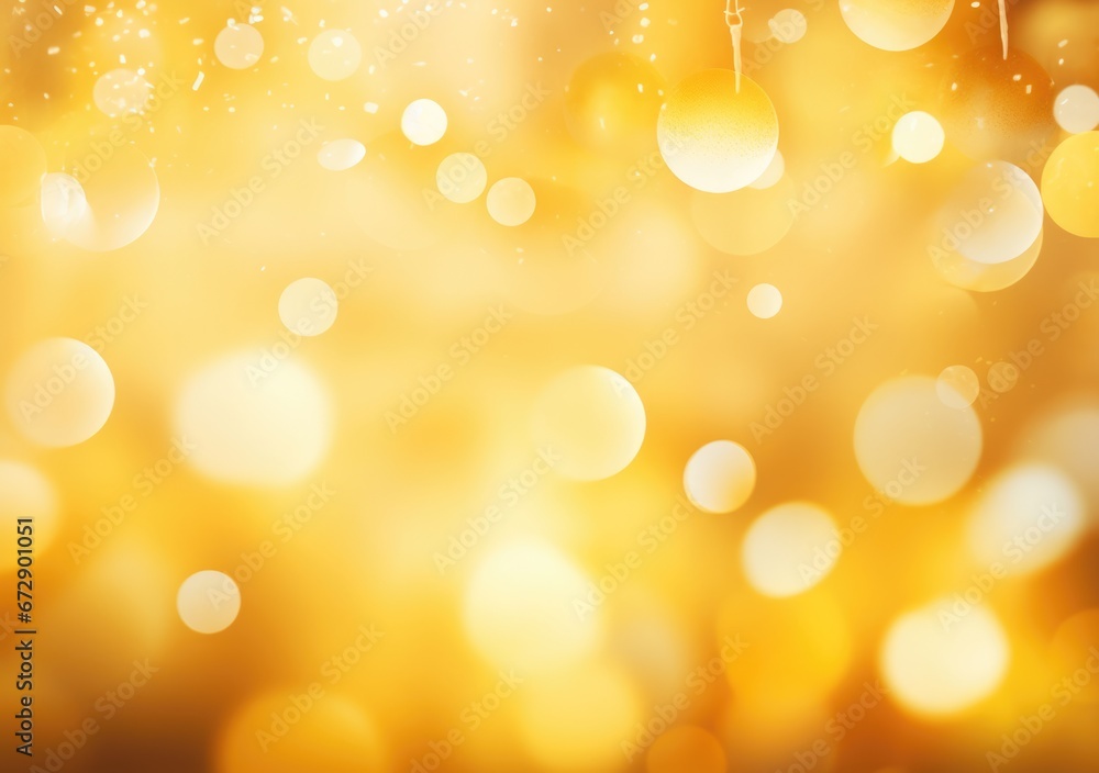 Obraz premium Bokeh yellow lights blur background, Out of focus lights. Golden background