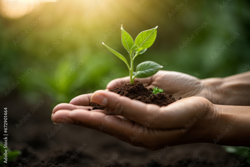 plant in hand