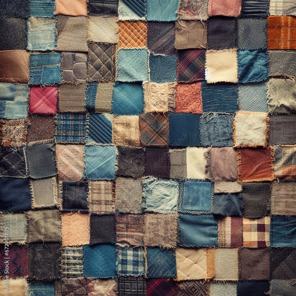 collection of patched colorful fabrics collection of patched colorful fabrics