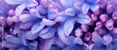 Close-up of hyacinth flower displaying vibrant textures. photo